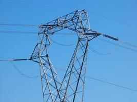 Electric towers in rural areas that bring electricity to our homes photo