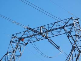 Electric towers in rural areas that bring electricity to our homes photo