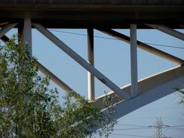 Detail of a modern bridge structure from the 20th century. photo