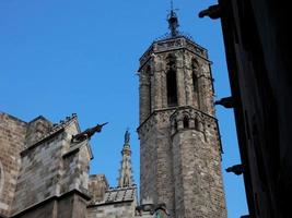 details of the gothic quarter of the city of Barcelona photo