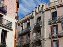 Modernist building in the Born district of the city of Barcelona. photo