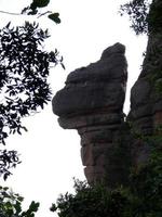 detail of a rock formation in the mountain of Montserrat in the province of Barcelona, Spain. photo