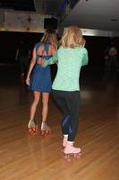 vLOS ANGELES, SEP 3 - Renee Bargh, Wendi McLendon-Covey at the The Goldbergs Press Event at Moonlight Rollerway on September 3, 2014 in Glendale, CA photo