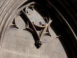 details of the religious building, church of Santa Maria del Mar in the Born district of Barcelona. photo