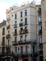 edificio tipico  de la ciudad de Barcelona al lado de Santa Maria del Mar photo