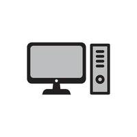 icono de pc eps 10 vector