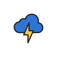 Lightning Cloud Icon EPS 10 vector