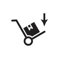 Handcart Sell and Buy Icon EPS 10 vector