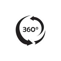 360 icono eps 10 vector