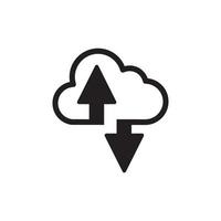 Cloud Upload Download Icon EPS 10 vector