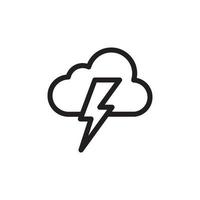 Lightning Cloud Icon EPS 10 vector