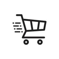 icono de gráfico de compras vector