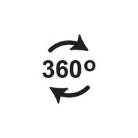 360 Icon EPS 10 vector