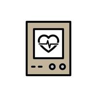 Heart Rate Test Icon EPS 10 vector