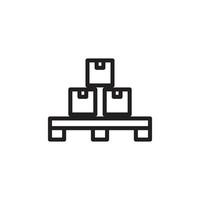 Boxes on a Pallet Icon EPS 10 vector