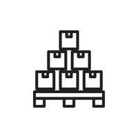 Boxes on a Pallet Icon EPS 10 vector