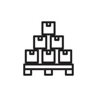 Boxes on a Pallet Icon EPS 10 vector