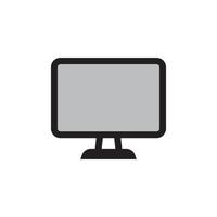 icono de monitor eps 10 vector