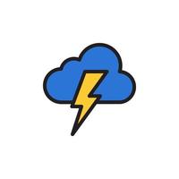 Lightning Cloud Icon EPS 10 vector