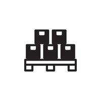 Boxes on a Pallet Icon EPS 10 vector