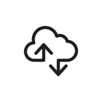 Cloud Upload Download Icon EPS 10 vector