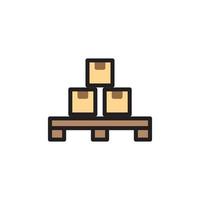 Boxes on a Pallet Icon EPS 10 vector
