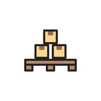 Boxes on a Pallet Icon EPS 10 vector