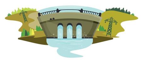 Water Dam Illustration vector