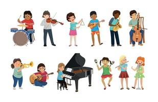 ilustraciones con niños músicos