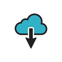 Cloud Upload Download Icon EPS 10 vector