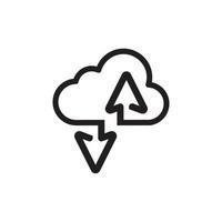 Cloud Upload Download Icon EPS 10 vector