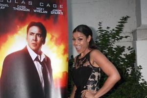 AVALON, SEP 26 - Nicolas Cage Poster, Jordin Sparks at the Left Behind Screening at the Catalina Film Festival at Casino on September 26, 2014 in Avalon, Catalina Island, CA photo