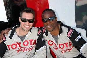 LOS ANGELES, FEB 21 -  James Maslow, Willie Gault at the Grand Prix of Long Beach Pro Celebrity Race Training at the Willow Springs International Raceway on March 21, 2015 in Rosamond, CA photo