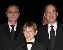 LOS ANGELES, JAN 7 - Stephen Daldry, Thomas Horn, Tom Hanks arrives at the 2012 Palm Springs International Film Festival Gala at Palm Springs Convention Center on January 7, 2012 in Palm Springs, CA photo