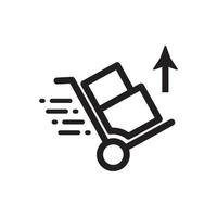 Handcart Sell and Buy Icon EPS 10 vector