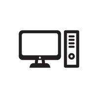 icono de pc eps 10 vector