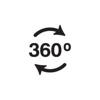 360 Icon EPS 10 vector