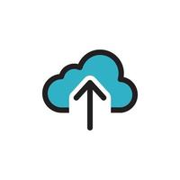 Cloud Upload Download Icon EPS 10 vector