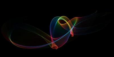 banner abstracto con diseño de ondas que fluyen del arco iris vector