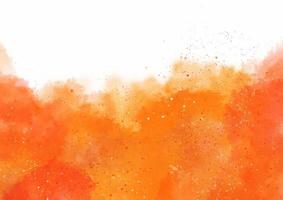 abstract orange watercolour background with splatters vector