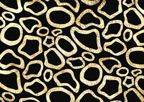 Leopard Metallic Animal Print wallpaper in black & gold