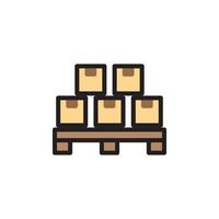 Boxes on a Pallet Icon EPS 10 vector