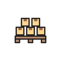 Boxes on a Pallet Icon EPS 10 vector