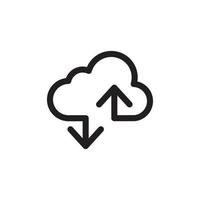 Cloud Upload Download Icon EPS 10 vector