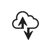 Cloud Upload Download Icon EPS 10 vector