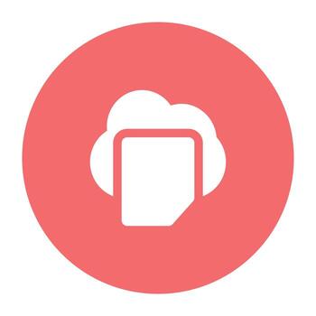 Trendy Cloud Document vector