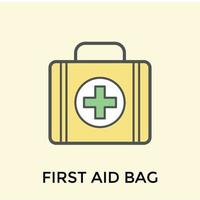 Trendy First Aid Box vector