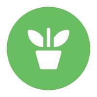 Trendy Potted Plant vector