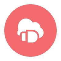 Trendy Cloud USB vector