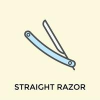 Trendy Straight Razor vector